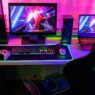 Setup gaming avec lumières led